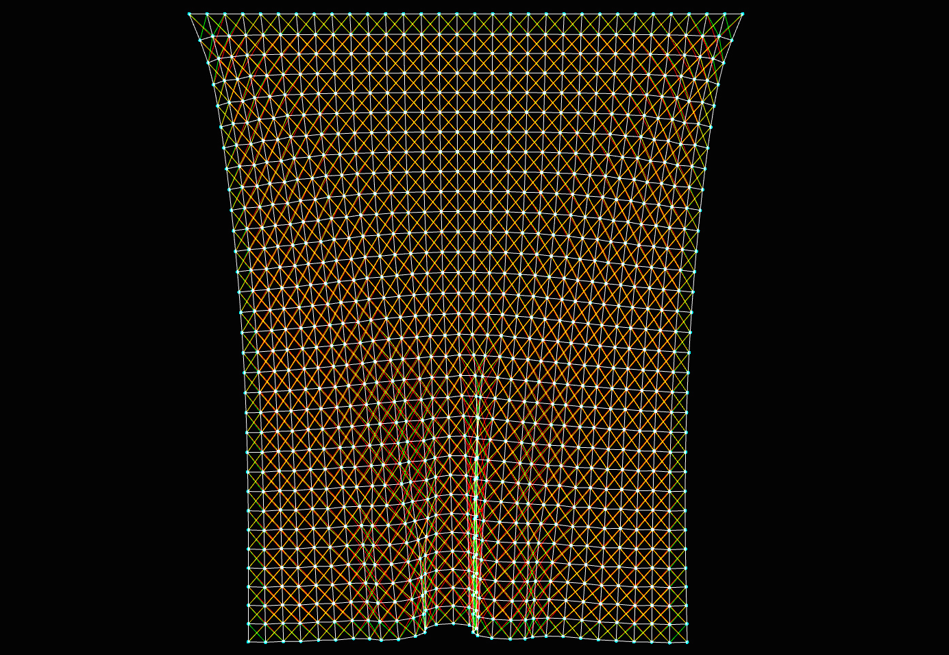 Draw mass points and springs with particles and lines